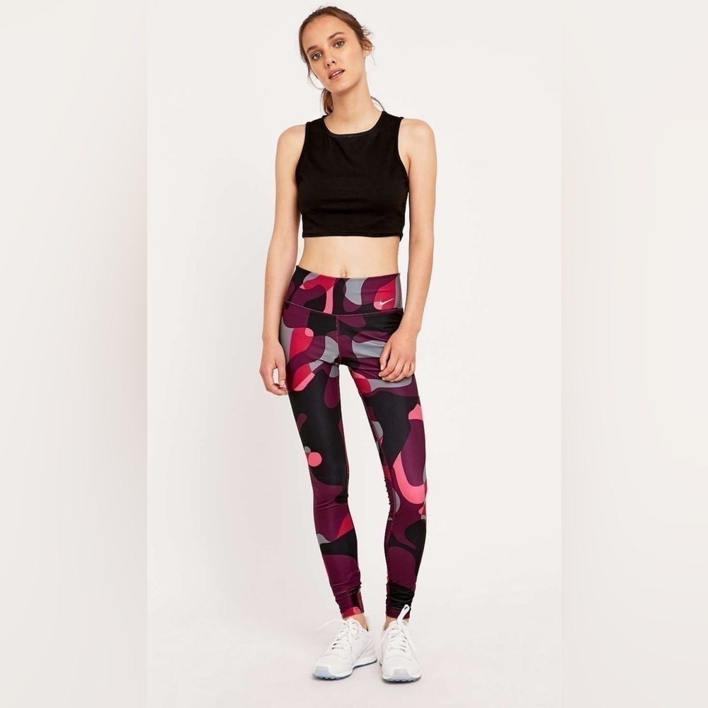 Nike Training Tights Legend 2.0 Mega Liquid Sport Fuchsia/White Women Size Small